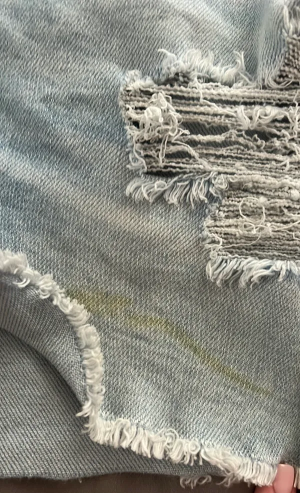 SO super high waisted ripped jean shorts - Image 3