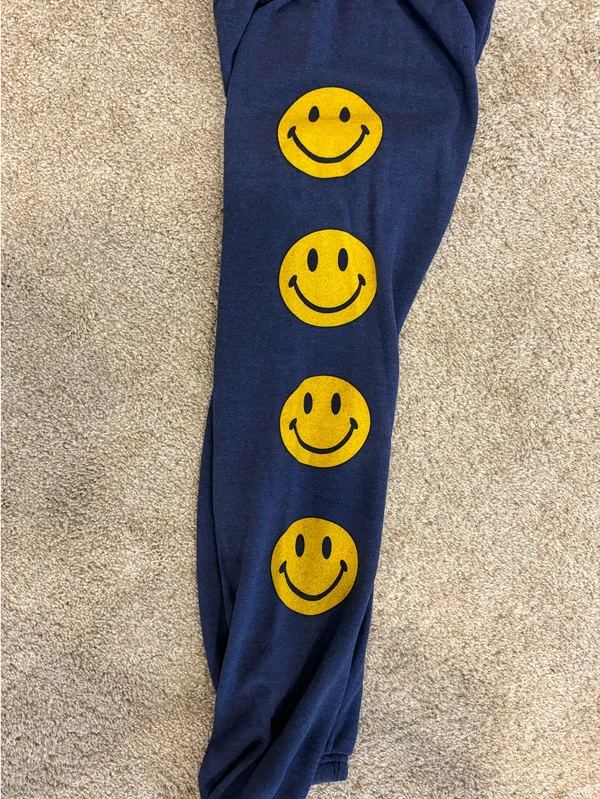 Aviator Nation Sweatpants Smiley Face - Image 2