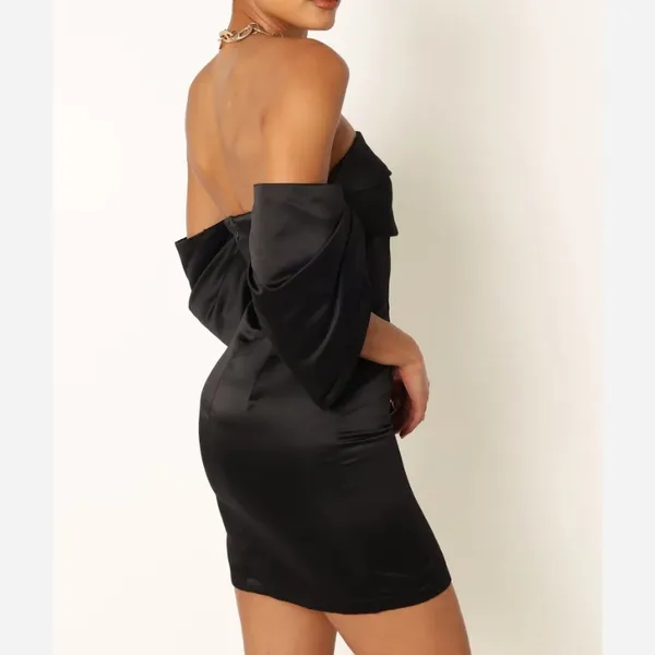 Petal & Pup Nisha Black Off-Shoulder Mini Dress size 8 - Image 9