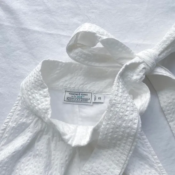 Vineyard Vines White Drop Waist Dress - Image 4