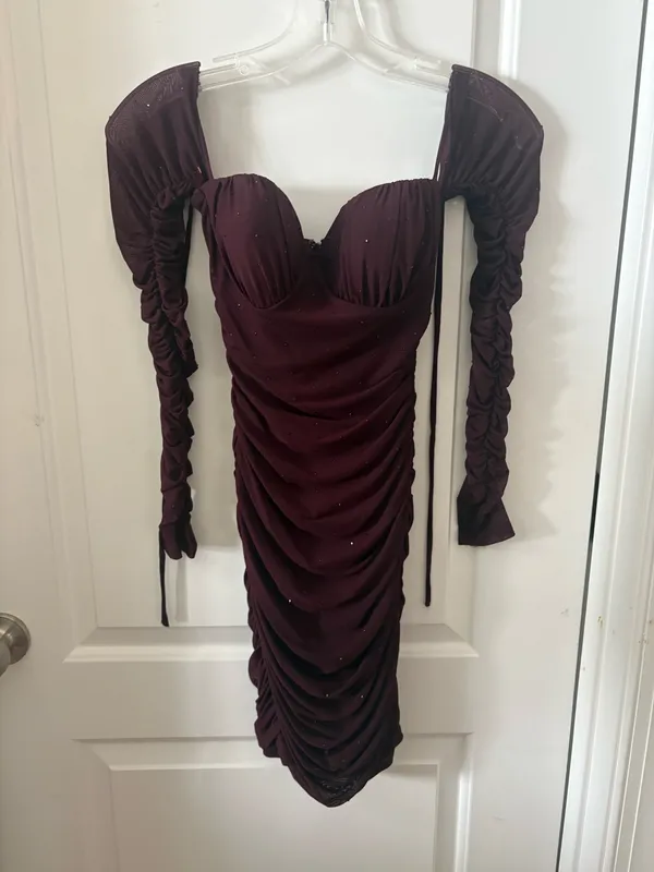 wine red Windsor hoco dress - Image 2