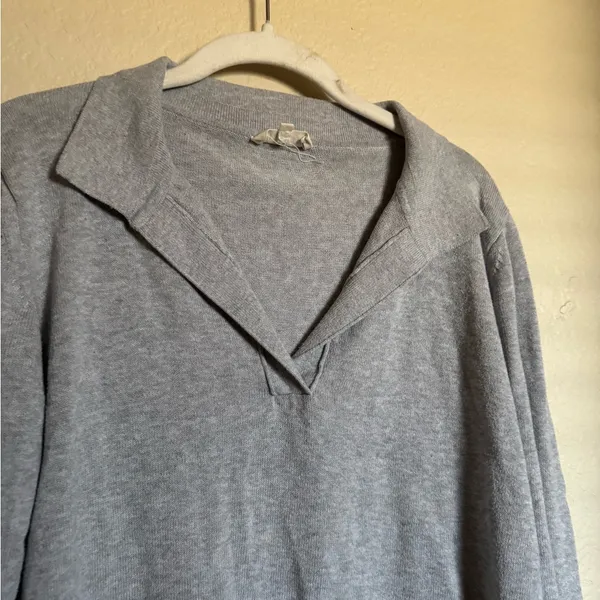 Djerf Avenue Getaway Top Sz Small Grey Polo‎ Style - Image 4
