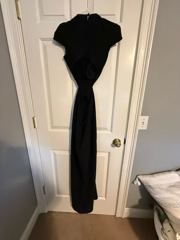 Lulu's Conversation Piece Black Backless Maxi Dress - Image 9