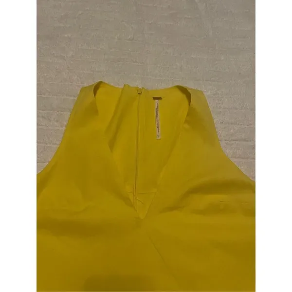 Free People Women’s Canary Yellow Sleeveless V neck Mini Dress Size XS Vacation - Image 7
