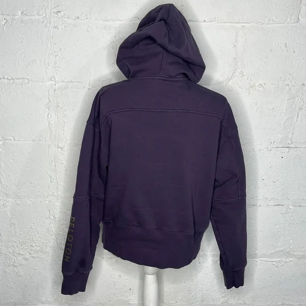 Peloton Half Zip Hoodie Athleisure Cozy Chic Sweatshirt Women Purple Medium‎ - Image 3