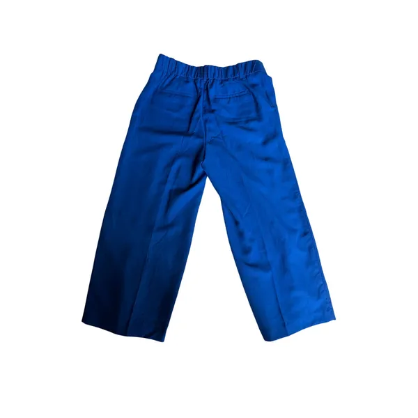Talbots Blue Linen Blend Wide Leg Crop Pants Women's Small NWOT Coastal Career - Image 8