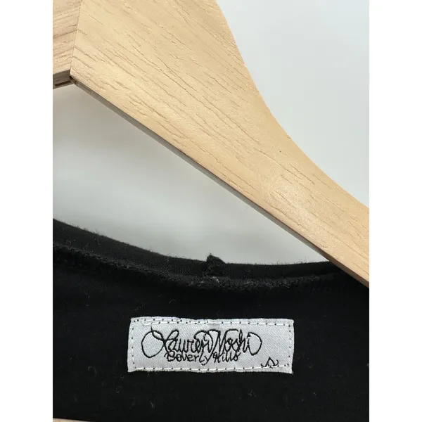Lauren Moshi Beverly Hills Black Horse Boho Button‎ Front Hoodie Shirt Small - Image 7