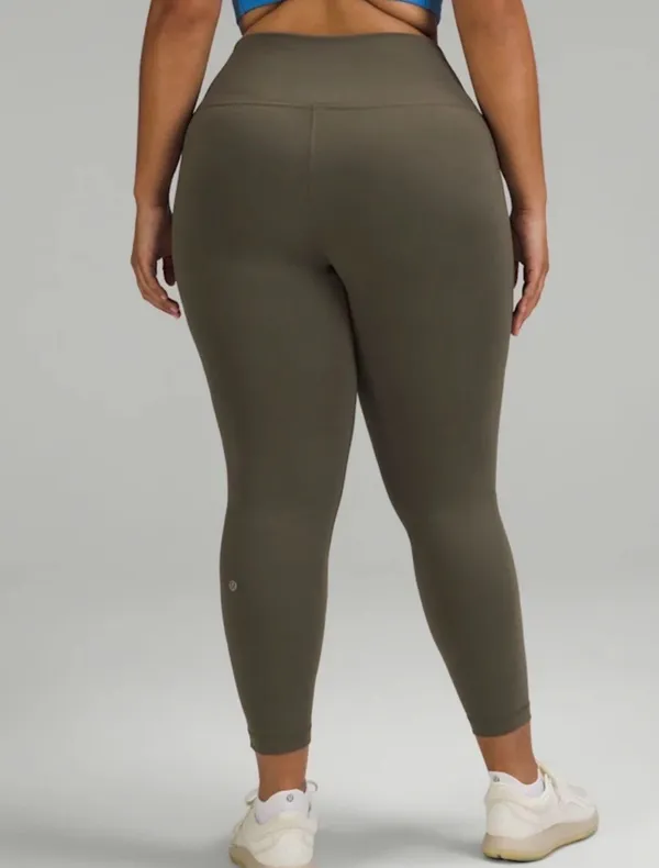 Lululemon Dark Olive High-Rise Wunder Train Leggings 23” Sz 4 - Image 3