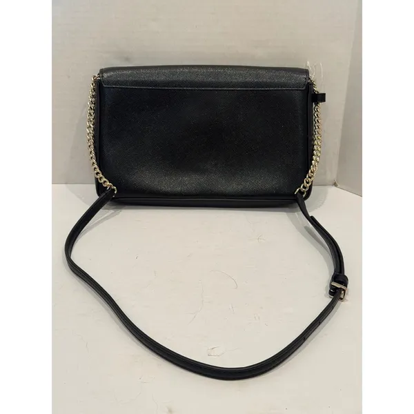 Kate‎ Spade Crossbody Bag Black Alek Tilden Place Coated Leather Gold Chain - Image 5