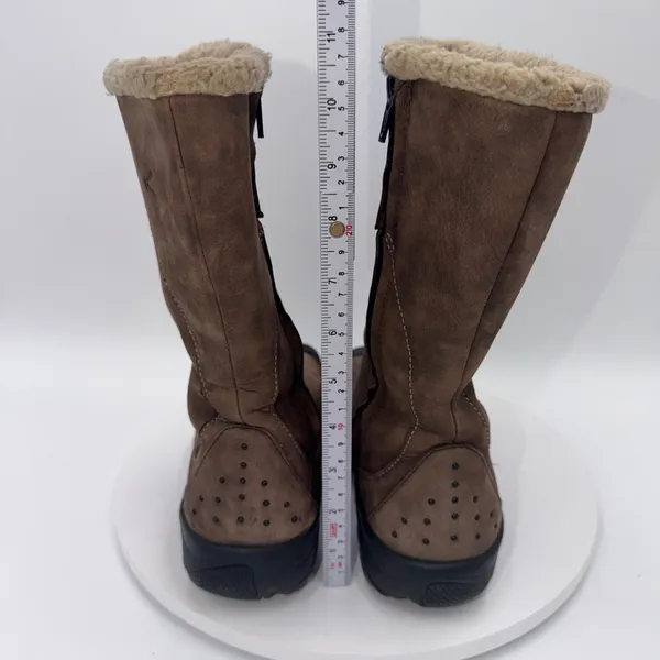 Keen Stockholm Brown Leather Faux Shearling Lined Winter Boots Womens Size 6.5 - Image 4