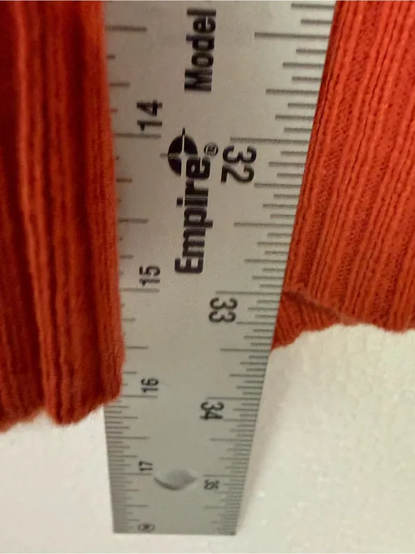 Isaac Mizrahi Live Women XL Orange Open Front Cardigan Sweater Pockets Fall Long - Image 8