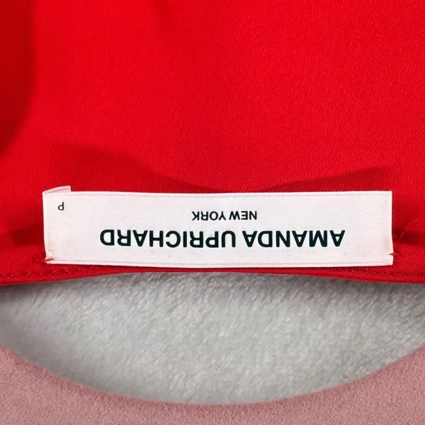 Amanda Uprichard Maxi Dress Ruffle Sleeve‎ Wrap Red Dress Party Cocktail Size P - Image 6
