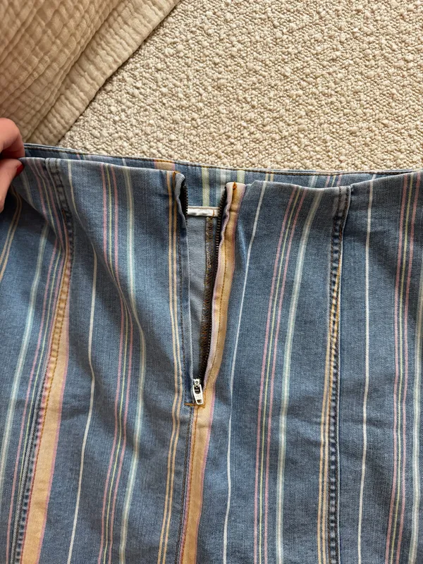 Wild Fable Blue striped mini denim skirt - Image 5