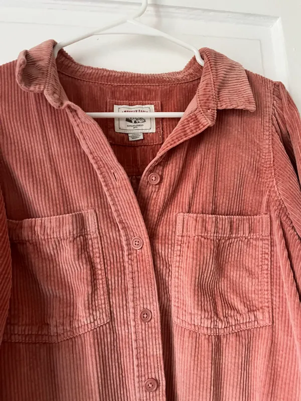 Pink Corduroy Button Up - Image 4