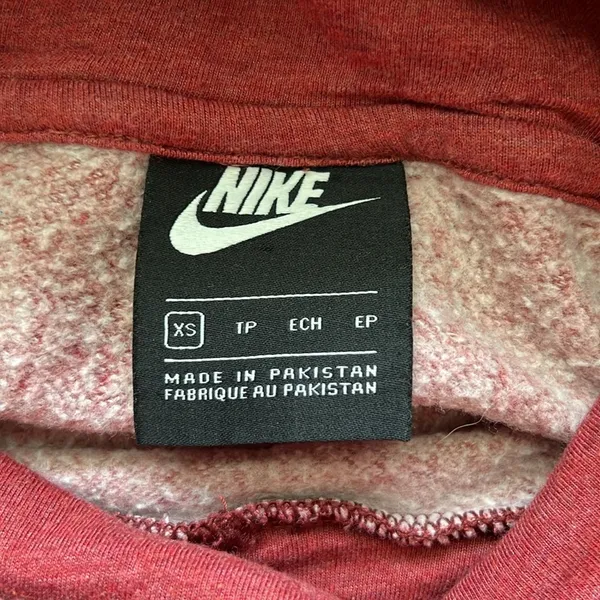 Nike Funnel Neck Red Hoodie Size XS - Image 2