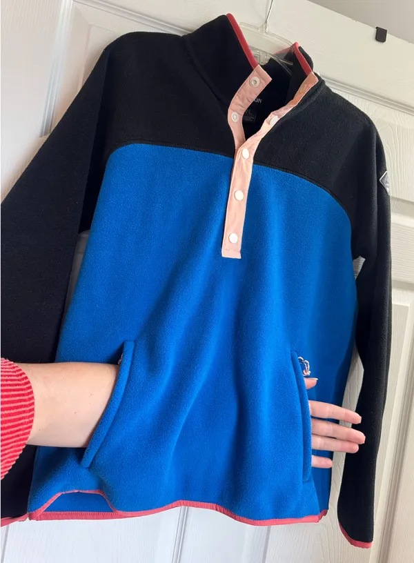 Burton Fleece Pullover Snap Button High Neck Women’s Size Medium - Image 2