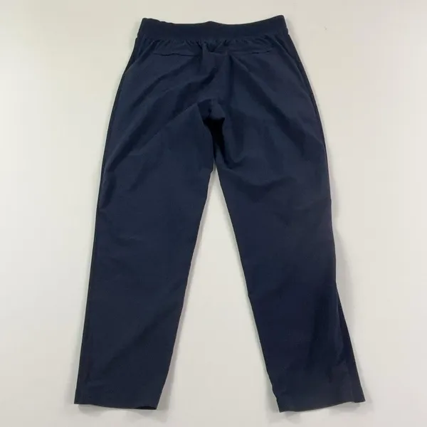 Athleta Brooklyn Mid Rise Ankle Pants Women's Size 6 Navy Ribbed Side Panels - Image 3