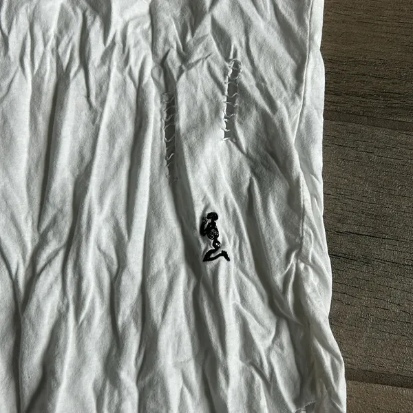 Religion stitched cutouts tshirt - Image 2