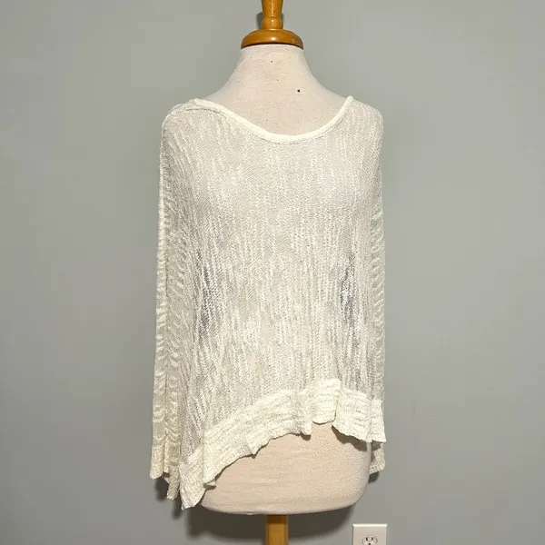 NEW NWT White Wide Arm See Through Shawl - Image 2