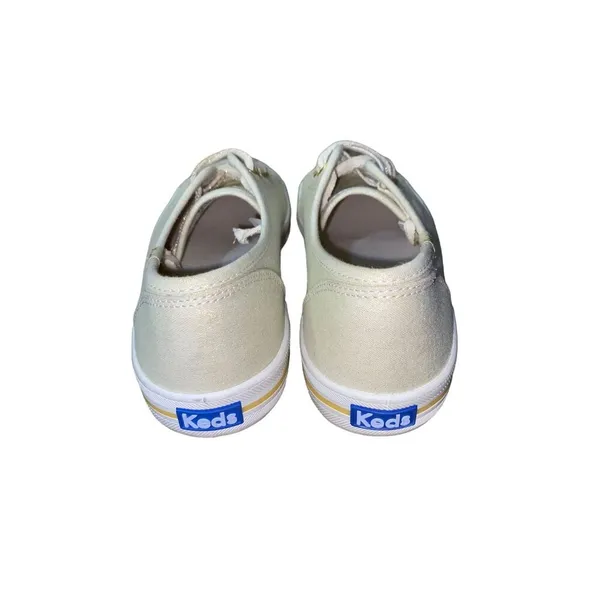 Keds Sneakers Womens 9 Used Cream Gold Shimmer Excellent Used Condition - Image 7