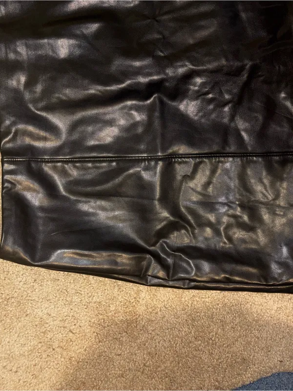 Abercrombie & Fitch Black Faux Leather Mini Skirt - Image 5