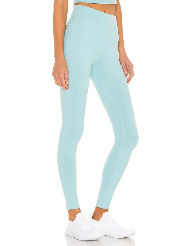 NWT Alo Yoga High-Waist Airbrush Legging in Blue Quartz Stretch Workout XS - Image 2
