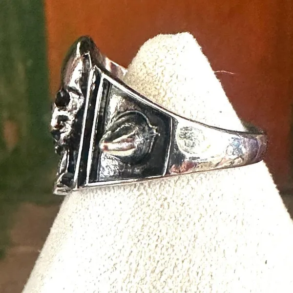 Punk Skull Spike Ring, Silver - Image 2