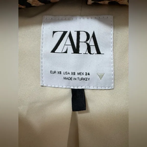 Celebrity Zara Satin Bomber Jacket Zip Down Cream XS - Image 5