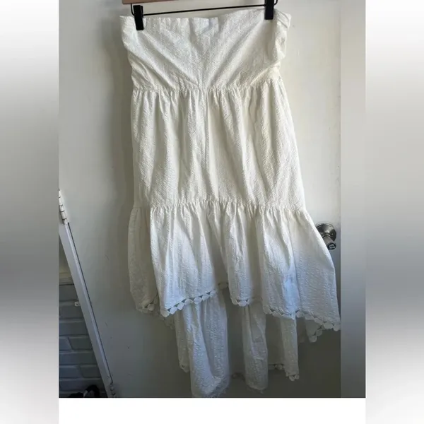 Maeve NEW WITH TAGSHigh Low Strapless Midi Dress medium boho‎ bridal wedding - Image 3