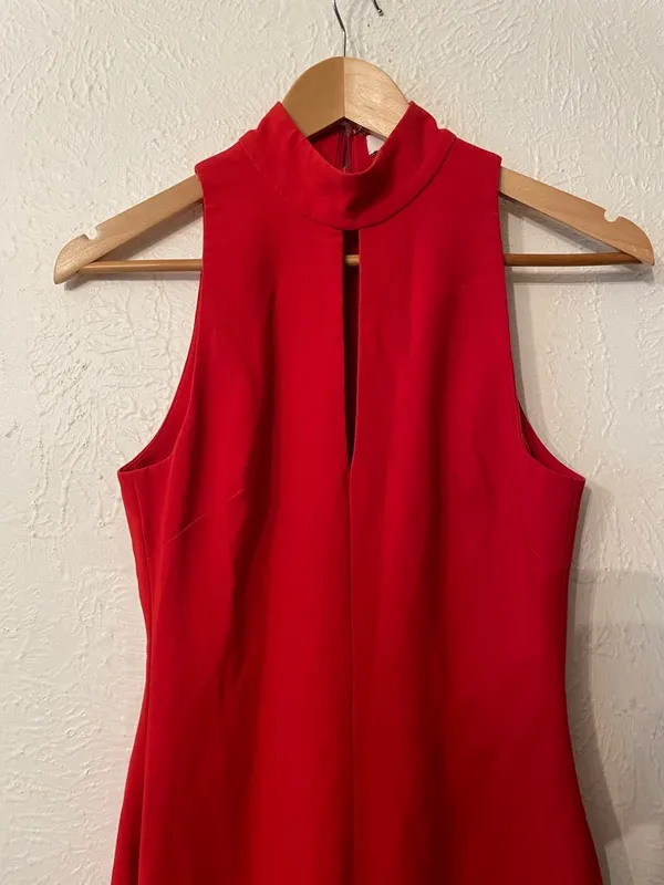 Likely Red Harbor Gown Halter Maxi Dress Front Slit Size 2 - Image 6