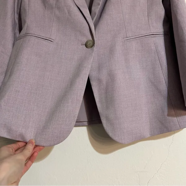 Ann Taylor Lavender Single Button Blazer Size 8 Petite Office Work Spring - Image 5