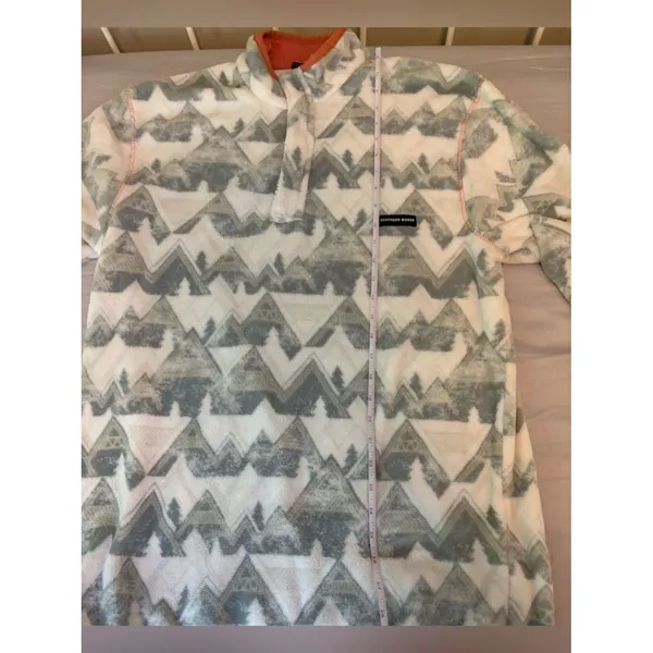Southern Marsh Sherpa Pullover Mountain Print Fleece Medium - Image 7