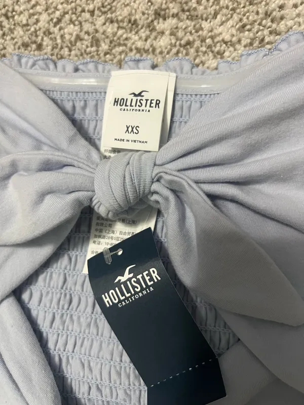 Hollister XXS Smocked Tube Top with Bows - Image 2