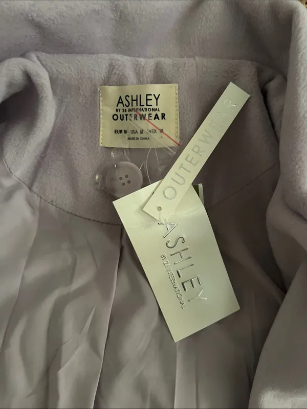 Ashley By 26 International Girls' Double-Breasted Light Lavender Peacoat - Image 2