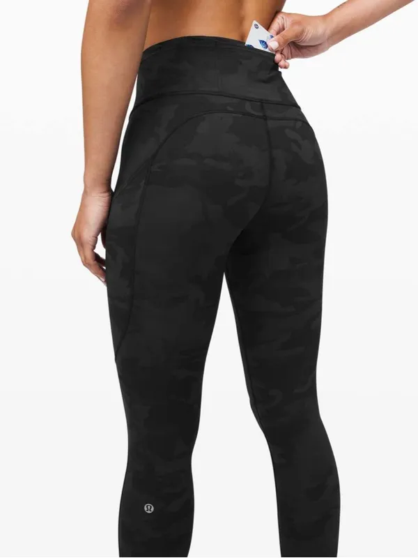 Lululemon Fast and Free Leggings 25" Nulux Incognito Camo Multi Grey - Image 7