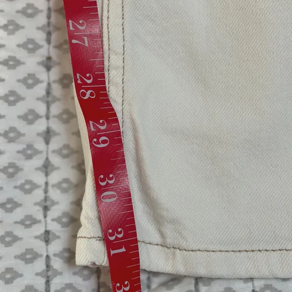 Free People We The Free Tinsley‎ Baggy Mid Rise Straight Leg Jeans Cream 33 NWOT - Image 4