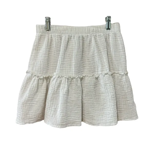 Audrey 3+1 White Mini Skirt Women's Size Medium - Image 2