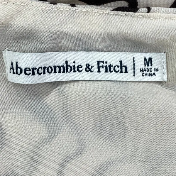 Abercrombie & Fitch Halter Dress Womens M Mini‎ Cream Brown Party Y2K Vacation - Image 5