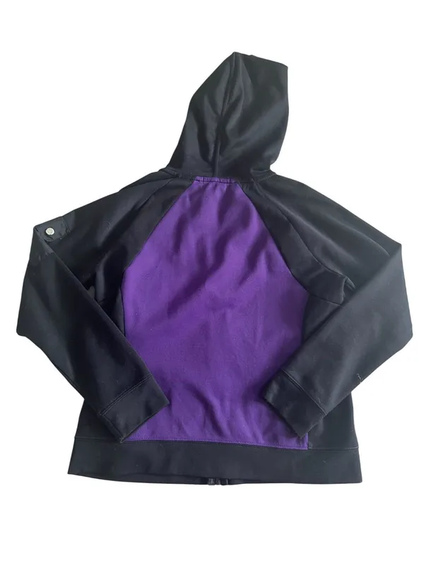 RALPH LAUREN Active LRL Purple Black Hoodie Sweatshirt Size M - Image 2