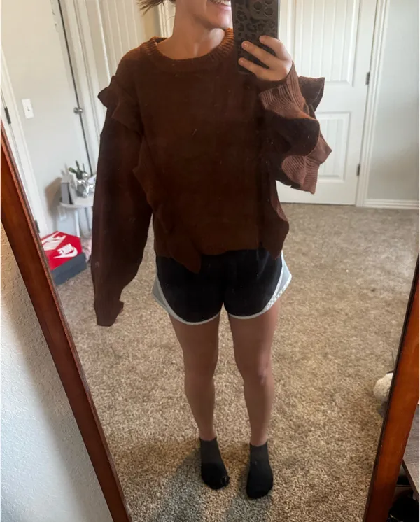 Prómesa Brown Ruffle Sweater - Image 3