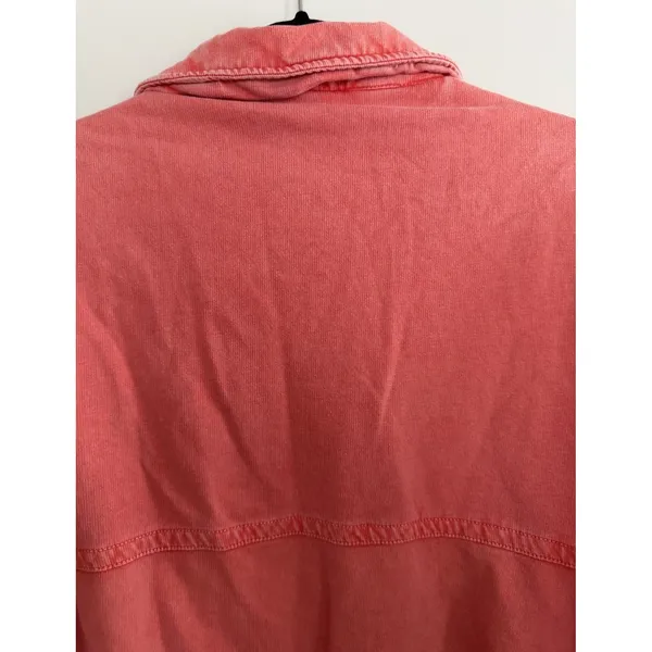 Free People FP One Birdie Washed Jacket Rose Women's Size Small‎ - Image 4