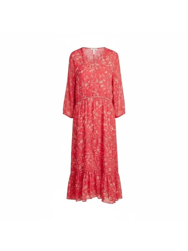 Free People Wallflower Midi Dress Raspberry Pink Floral Tiered Small‎ NWT - Image 2