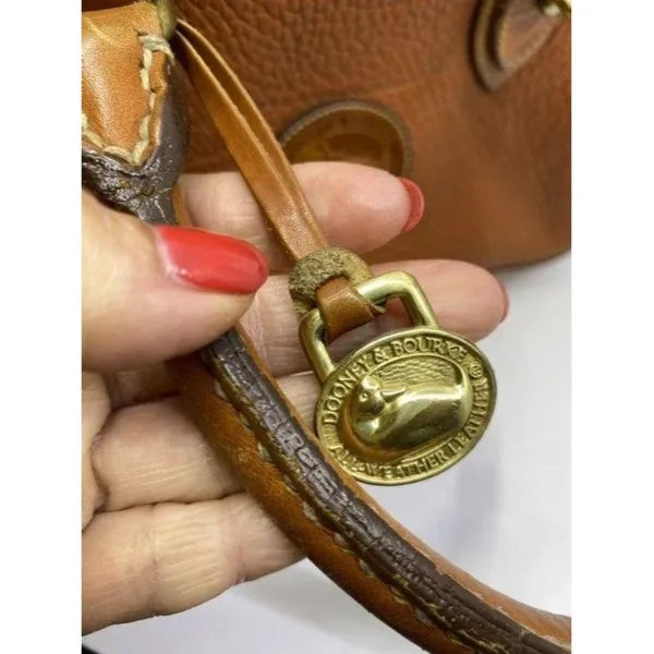 dooney and bourke vintage classic brown leather cr - Image 9