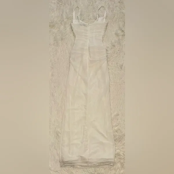 NWOT House of CB Lini Sleeveless white Mesh Maxi Dress Sz XS A-C - Image 6