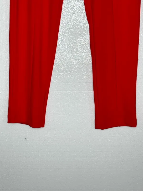 SOHO Apparel Red Slim Ankle Pants Zip Pocket Stretch Career Chic Size M NWT - Image 5