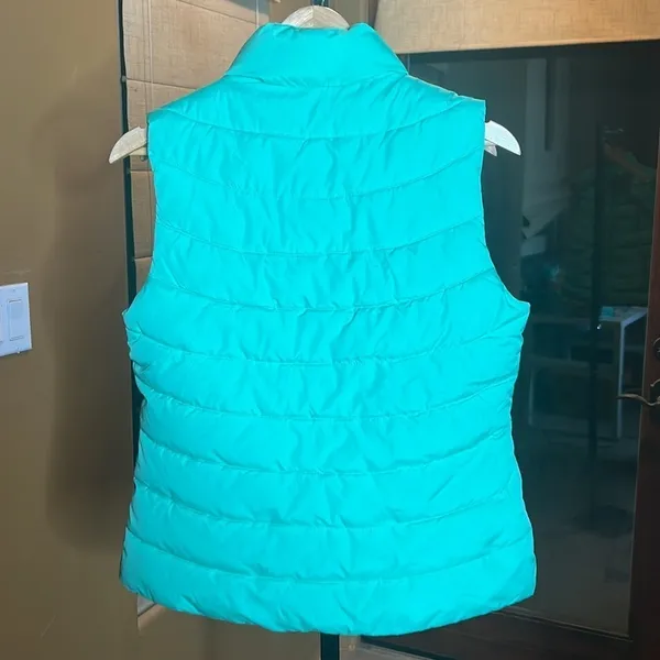 GAP ColdControl Windproof Puffer Vest Mint Green Medium Lightweight Quilted - Image 14