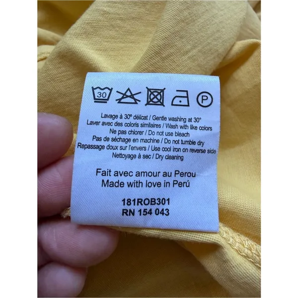 Sezane 100% Cotton Darcy Dress, Size S, Sunset Yellow, VGUC - Image 14