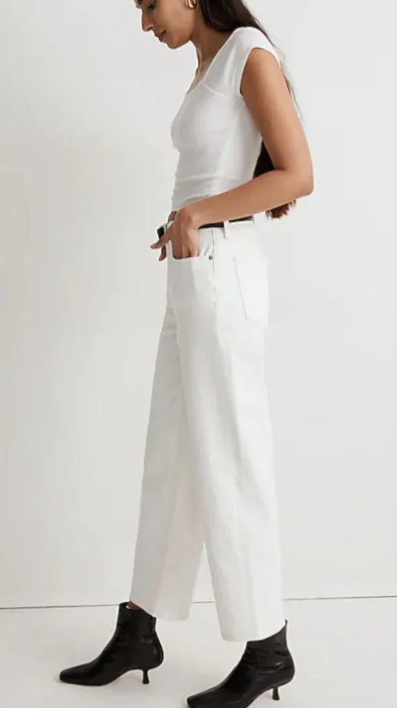 Madewell sz T31 The Tall Perfect Vintage Wide-Leg Crop Jean $128 - Image 7