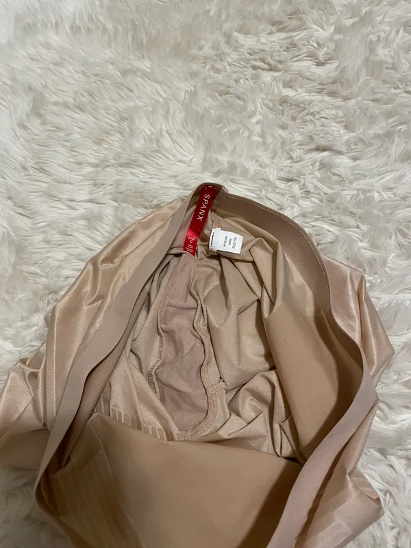 High Waisted Tummy Control Shorts in Nude - Image 3