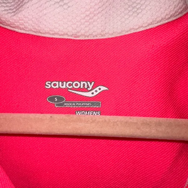 Saucony ViziPro‎ Running Top Small Pink Quarter Zip Reflective Long Sleeve - Image 6